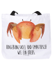 Mr. & Mrs. Panda Tasche Sternzeichen Krebs mit Spruch in Weiß