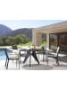 Beliani 5-tlg Gartentisch Set OLMETTO/BUSSETO in Schwarz/Grau/Braun
