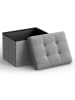 SONGMICS Sitzhocker Minota in Hellgrau - (B)40 x (H)31 x (T)31 cm