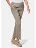 GOLDNER Schlupfhose Martha in knitterarmer Leinenoptik in taupe