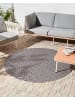 Beliani Outdoorteppich THRISSUR in Grau/Weiß - (W) 160 x (L) 160 cm