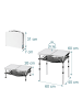 relaxdays Campingtisch in Weiß - (B)60 x (H)60 x (T)40 cm