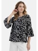 Albee Women Bluse in Schwarz Wollweiss