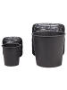 Beliani 2er-Set Outdoor Blumentopf BRODIEA in Schwarz