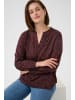 Kaffe Langarm-Bluse KAbeathe Regular fit in Fudge/Black Flower Print