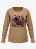 Sieh an! Langarm-Shirt in camel