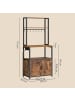 VASAGLE Küchenregal Barnet in Vintagebraun, Mattschwarz - (B)60 x (H)170 x (T)40 cm