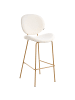 Beliani 2-tlg Barhocker LUANA in Weiß/Braun