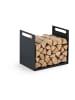 relaxdays Kaminholzregal in Schwarz - (B)35 x (H)40 x (T)30 cm