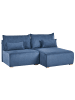 Beliani Modulsofa NERBO in Blau/Braun - (W) 200 x (H) 97 x (L) 154 cm