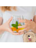 Mr. & Mrs. Panda Blümchentail Glas Beste Freunde Salz mit Spruch in Transparent