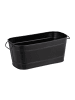 relaxdays Blumenkasten in Schwarz - (B)38x (H)16 x (T)19 cm