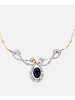 Diamant L'éternel Halskette aus 375 Gelbgold mit Diamant mit Saphir Infinity-Design