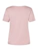 More & More Wording Shirt mit Strasssteinchen in dusty rose