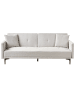 Beliani Schlafsofa LUCAN in Beige/Schwarz - (W) 191 x (H) 75 x (L) 91 cm