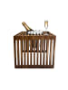 COOTAB Cooler Table 3-in-1 Loungetisch mit Edelstahl-Kühler Mykonos in 40 cm in braun