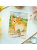 Mr. & Mrs. Panda Postkarte Corgi Po Design mit Spruch in Weiß