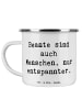 Mr. & Mrs. Panda Camping Emaille Tasse Spruch Beamtin Entspannt ... in Weiß