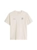 Marc O'Polo MOP Club '67  Football T-Shirt, Heavy Jersey, Oversize in White Cotton