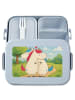 Mr. & Mrs. Panda Snackbox Einhorn Mitteilung Design ohne Spruch in Blau Pastell