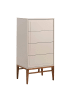 Angel Cerdá Chiffonier 7036 in Walnuss / Grau – (B)60 x (H)120 x (T)45 cm