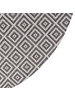 Beliani Outdoorteppich THRISSUR in Grau/Weiß - (W) 120 x (L) 120 cm