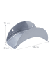 relaxdays 3 x Schlauchhalter in Grau