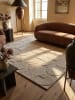 KADIMA DESIGN Wollteppich Kurzflor DEBEN Geometrisch Naturfaser Wohnzimmer in Natur