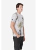 KOROSHI Crew cotton all over t-shirt in weiß