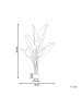 Beliani Kunstpflanze BANANA TREE in Grün/Schwarz/Rot - (W) 95 x (H) 163 x (L) 95 cm