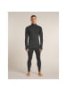 icebreaker Unterhemd Merino 260 ZoneKnit LS Half Zi in Schwarz011
