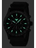 KHS Herrenuhr Platoon Solar Chronograph Natoband Schwarz