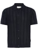 CASUAL FRIDAY Strickpoloshirt Kurzarm Knopfleiste Struktur in Dunkelblau