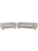 Beliani 2-tlg Sitzgruppe VISSLAND in Beige/Silber