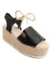 Montevita Sandalen Keilsandalen Pellis in Schwarz