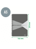 Leitz Collegeblock Office A5 PP kariert grau