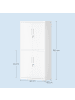 SONGMICS Aktenschrank Berend in Weiß - (B)80 x (H)180 x (T)40 cm