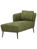 Beliani Chaiselongue ARTHEZE in Grün/Schwarz - (W) 148 x (H) 70 x (L) 64 cm rechtsseitig