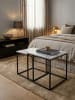 KADIMA DESIGN Beistelltisch 2er-Set | Marmor-Look Premium, Modern
