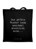 Mr. & Mrs. Panda Umhängetasche Spruch Wunder Entdecken mit Spruch in Schwarz