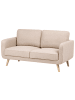 Beliani 2-Sitzer Sofa KILJA in Beige/Braun - (W) 154 x (H) 85 x (L) 85 cm