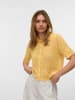 Vero Moda Mystic Beach 2/4 Poloneck Cardigan in Golden Haze