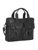 Pride and Soul Aktentasche Leder 40 cm Laptopfach schwarz