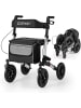 COSTWAY Rollator mit Luftbereifung in Silber