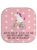 Mr. & Mrs. Panda Untersetzer Kaffee Einhorn Radfahrer mit Spruch in Rot Pastell