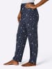 WITT WEIDEN Schlafanzug-Hose in marine-ocker-bedruckt