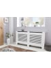 KADIMA DESIGN Moderne Heizkörperabdeckung mit Lamellenmuster, elegante Lösung, Weiß