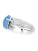 Xen Ring "Chalcedon dyed blue 925 Sterlingsilber" in Blau