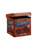 relaxdays Sitzhocker Motorcycle in Rotbraun - (B)38 x (H)38 x (T)38 cm