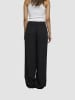 Noisy may Modische Leinen Culotte  Weite Relaxed Fit Stoffhose in Schwarz